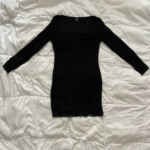 Simple black mini dress